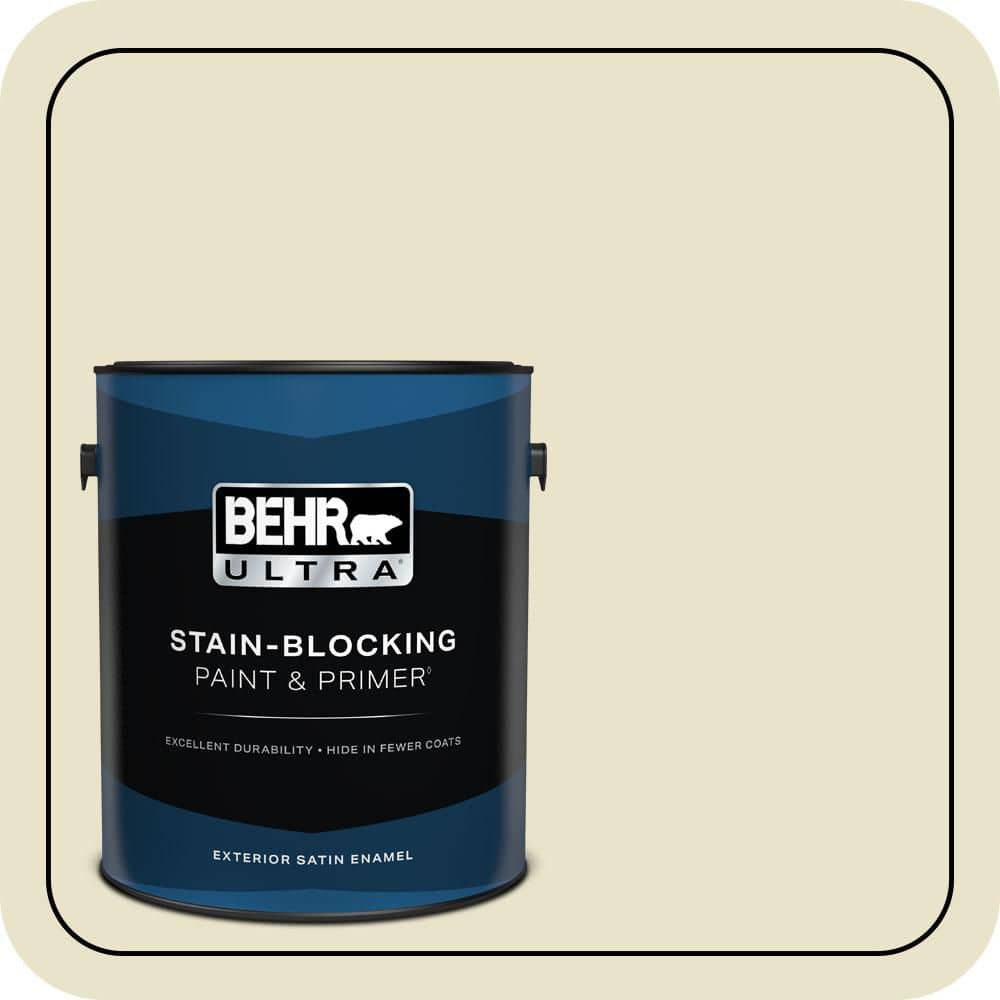 BEHR ULTRA 1 gal. #PPU9-14 White Cliffs Satin Enamel Exterior Paint & Primer