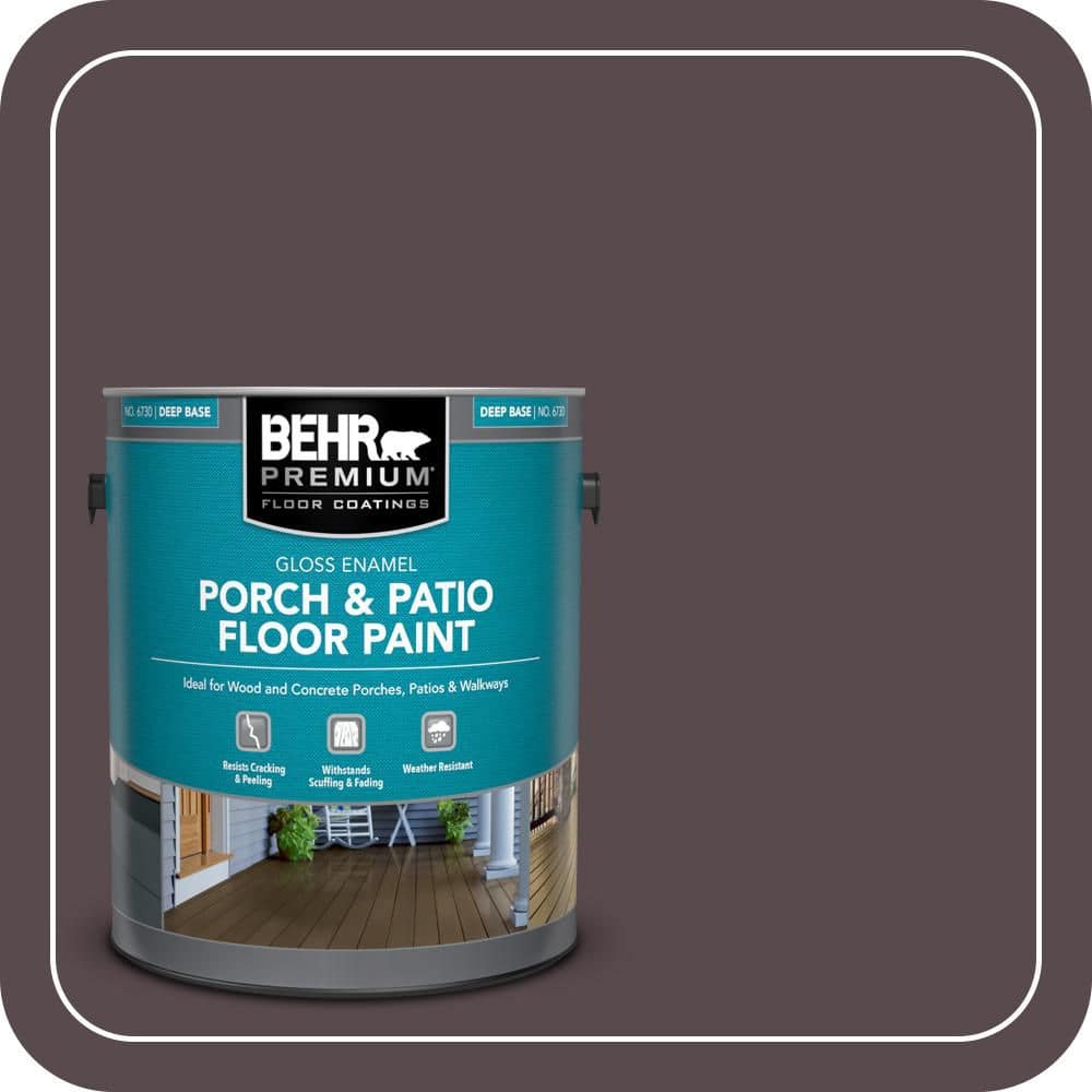 BEHR PREMIUM 1 gal. #N100-7 Aubergine Gloss Enamel Interior/Exterior Porch and Patio Floor Paint