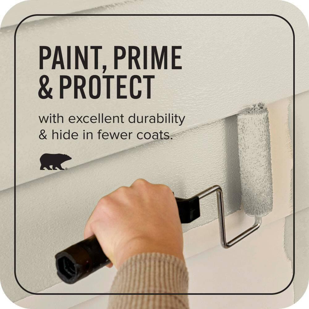 BEHR ULTRA 1 gal. #PPU8-16 Coliseum Marble Flat Exterior Paint & Primer (3)