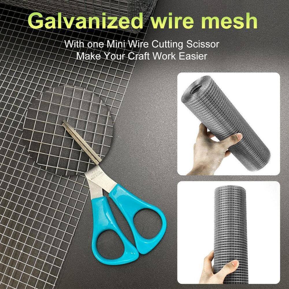 NVNOO 1/4 in. 20 in. x 30 ft. 23 GA Galvanized Rebar Wire Mesh Roll for Chicken Pen/Coop Fences, Rabbit Snake Fences (3)