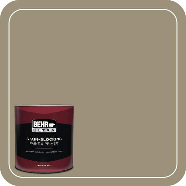 BEHR ULTRA 1 qt. #N340-5 Grassy Savannah Flat Exterior Paint & Primer (2)