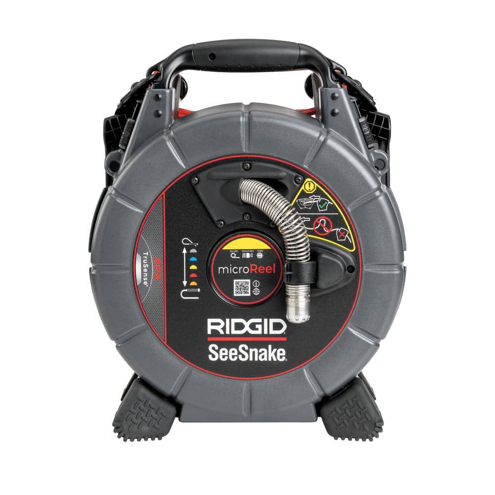 RIDGID SeeSnake MicroReel APX Diagnostic Pipe Inspection Sewer Camera, 100 ft. Cable, 1.5 in.-4 in. Lines, TruSense Technology (1)