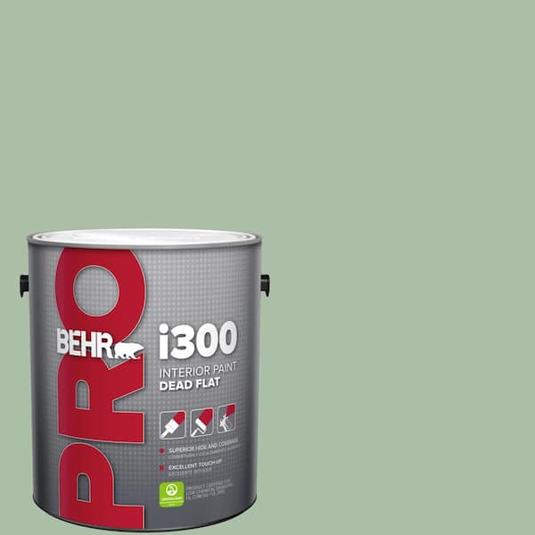 BEHR PRO 1 gal. #S400-4 Azalea Leaf Dead Flat Interior Paint (2)