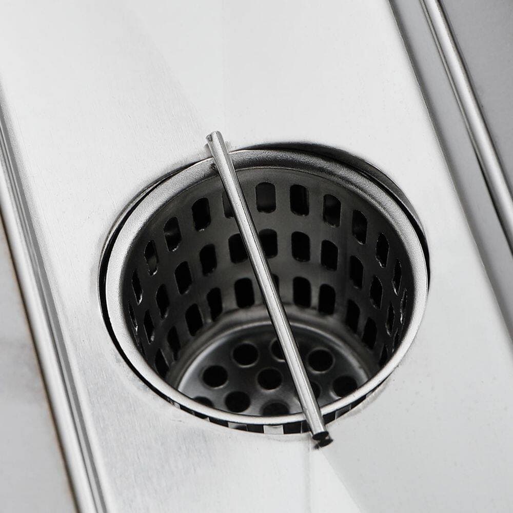 Satico 12 in. Linear Shower Drain with Leveling Feet and Flange in Brushed Nickel (2)
