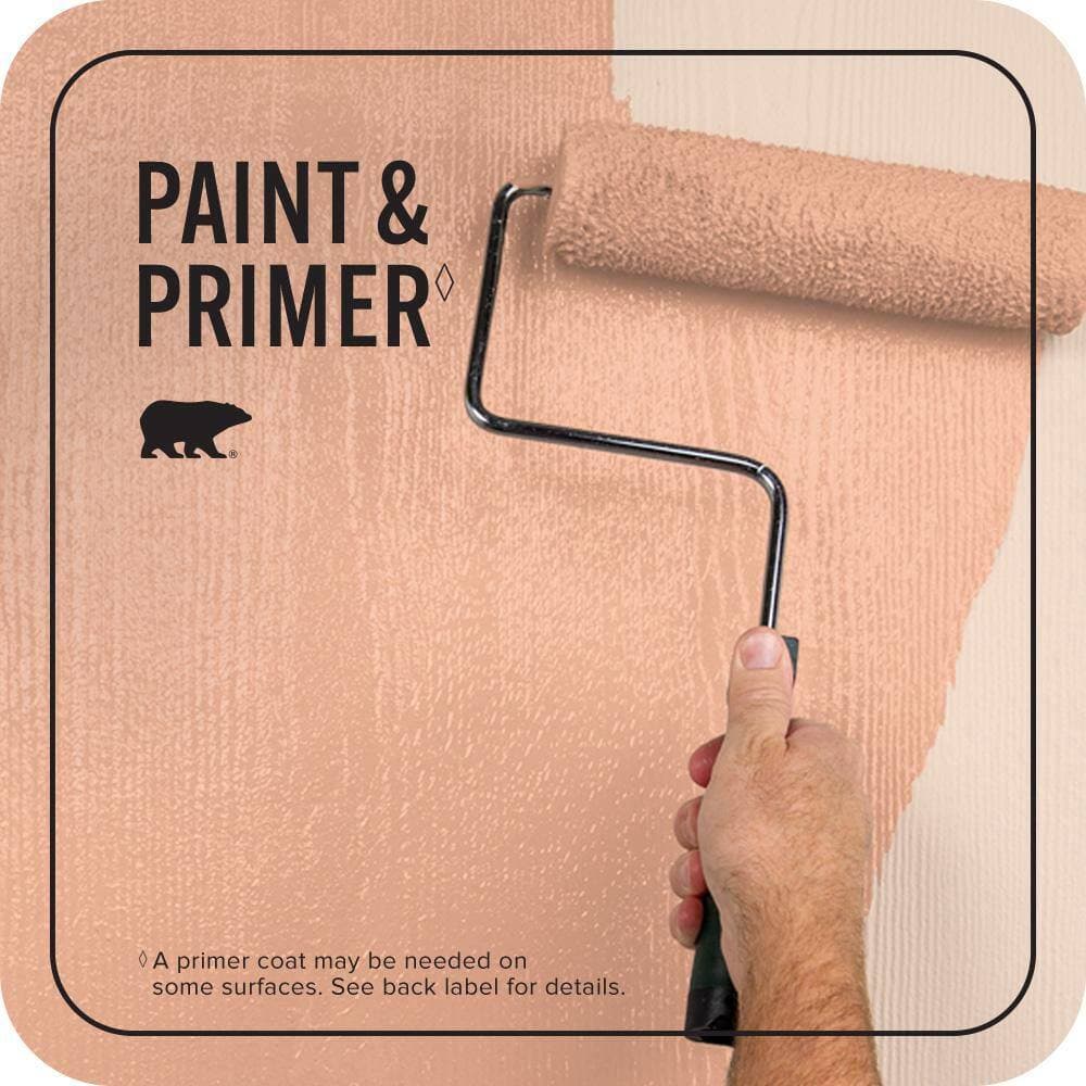 BEHR PREMIUM PLUS 1 qt. #P190-3 Melon Sorbet Satin Enamel Exterior Paint & Primer (3)