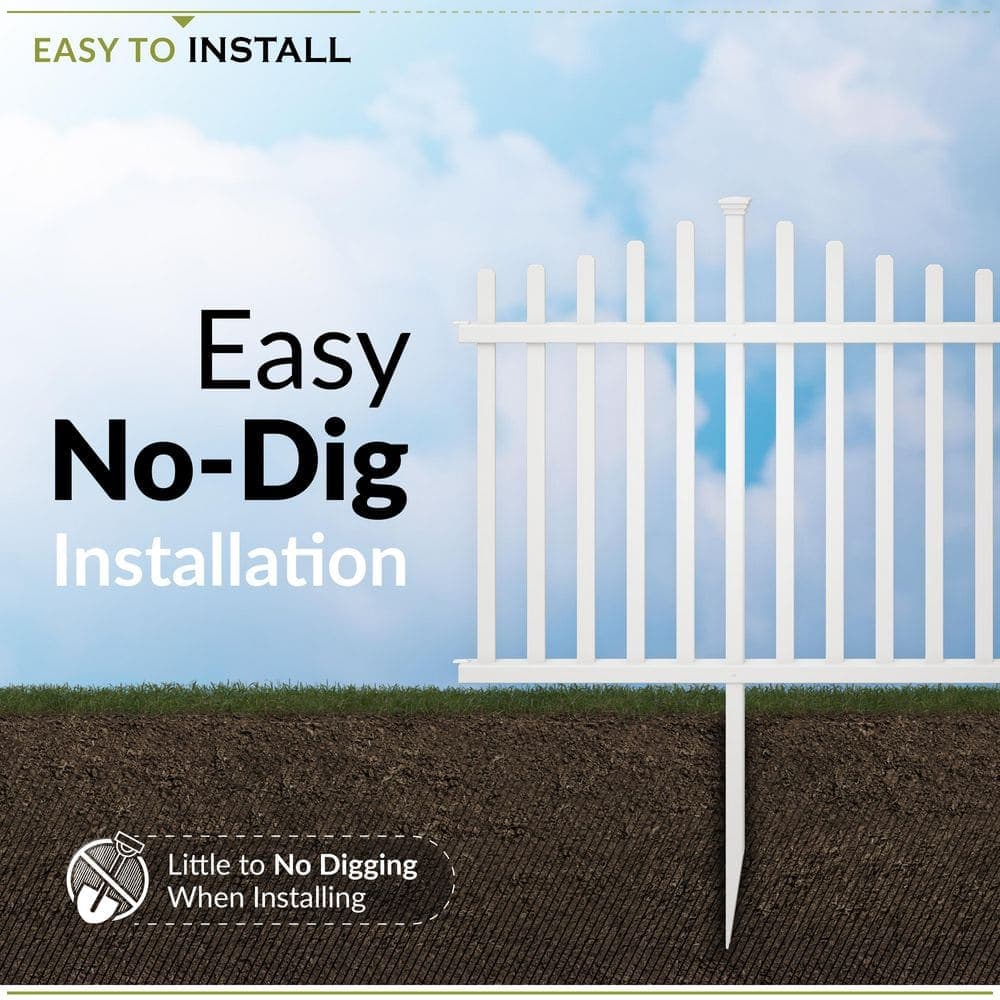 Zippity Outdoor Products 42 in. H x 92 in. W Manchester Semi-Permanent Vinyl Fence Panel Kit (2-Pack) (3)
