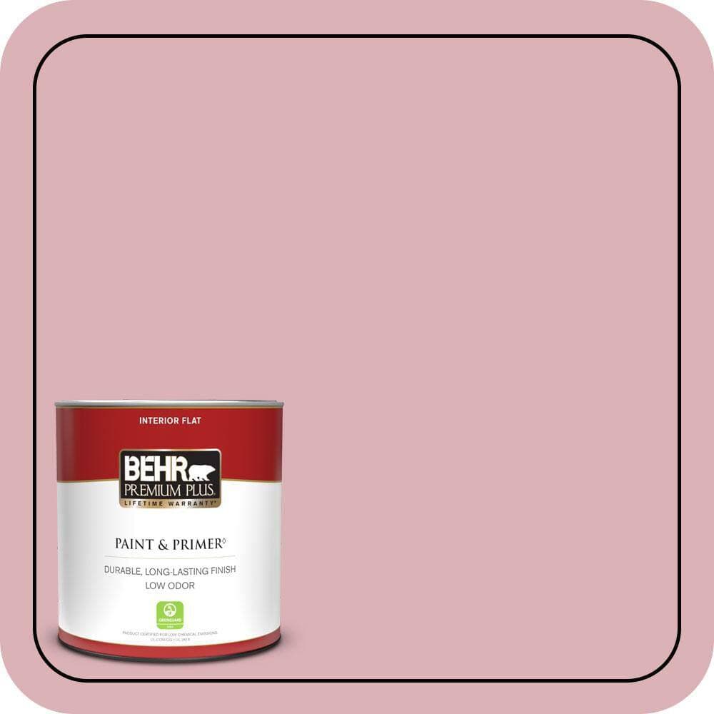 BEHR PREMIUM PLUS #ICC-54 Peony Flat Interior/Exterior Paint & Primer Color Sample