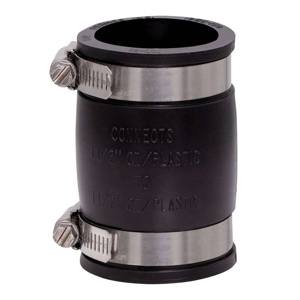 Fernco 1-1/2 in. 1-1/2 in. DWV Flexible PVC Coupling