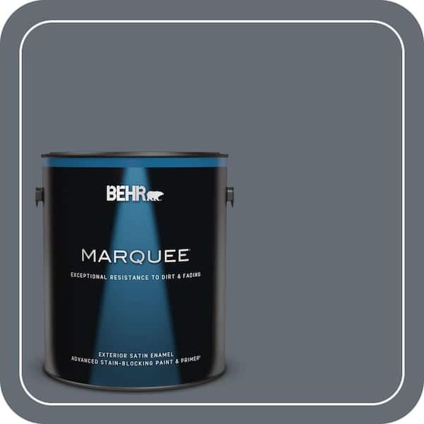 BEHR MARQUEE 1 gal. #PPU26-22 Summer Storm Satin Enamel Exterior Paint & Primer (2)
