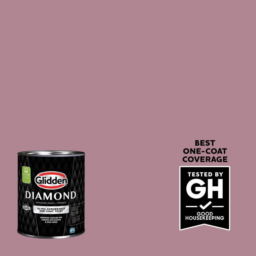 Glidden Diamond 1 qt. #PPG1045-5 Keepsake Rose Eggshell Interior Paint with Primer