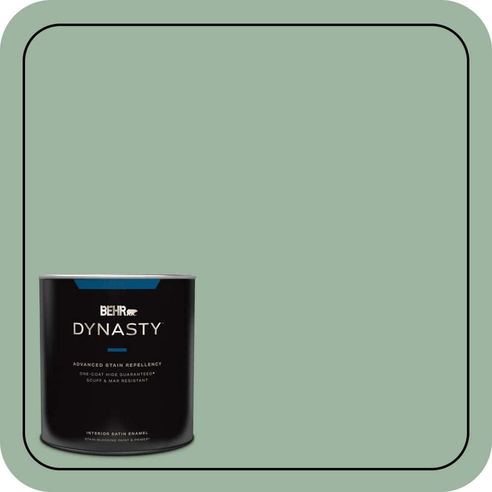 BEHR DYNASTY 1 qt. #S410-4 Copper Patina One-Coat Hide Satin Enamel Interior Stain-Blocking Paint and Primer