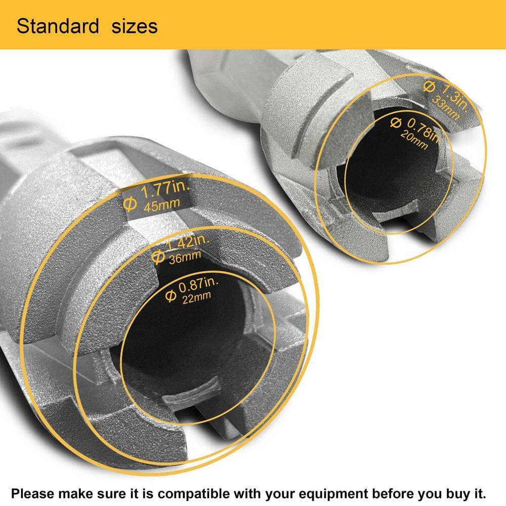 Helhom 1-Pack Tub Drain Remover Wrench, Dual-Ended Heavy Duty Aluminum Tool for Bath and Shower Drains, Closet Spuds (3)
