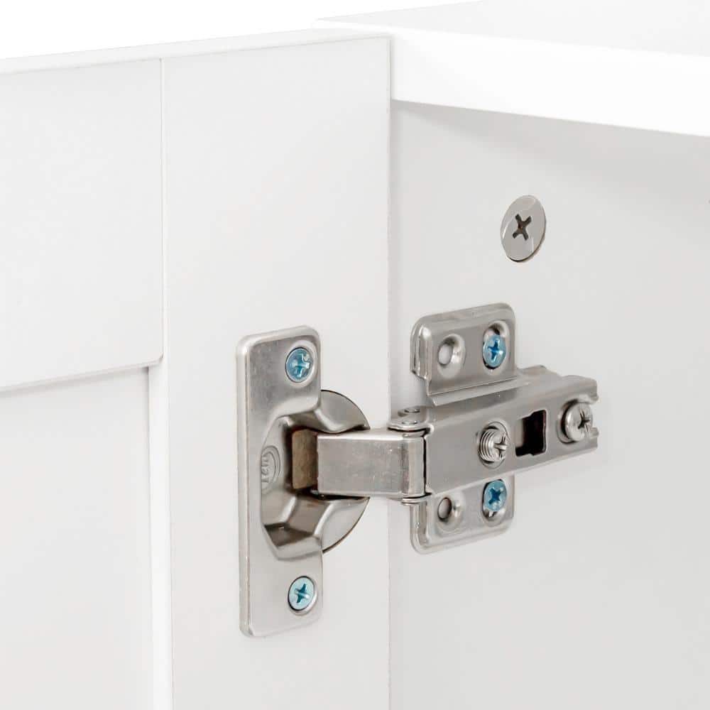 Unbranded 31.5 in. W x 11.81 in. D x 29.92 in. H Bathroom White Linen Cabinet (3)
