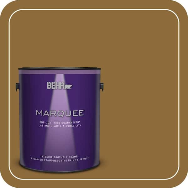 BEHR PREMIUM PLUS #310F-7 Carmel Woods Flat Low Odor & Primer (3)