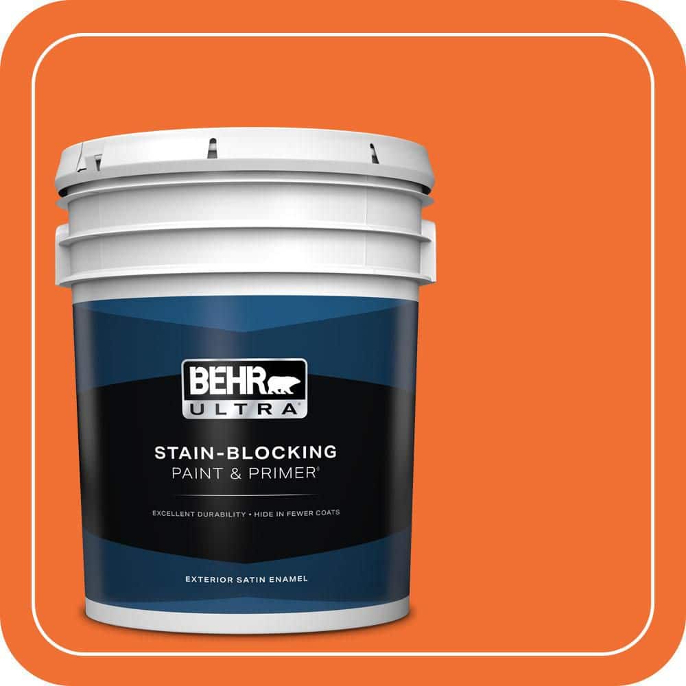BEHR ULTRA 5 gal. #S-G-240 Dragon Fire Satin Enamel Exterior Paint & Primer