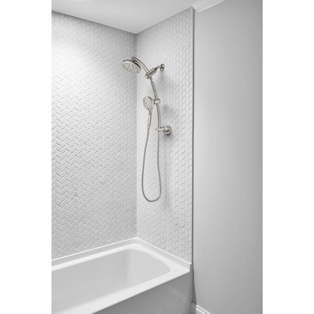 MOEN Verso 2-Spray Patterns Wall Mount Shower Head with Magnetix Docking and 6 in. Spray Face 2.5 GPM in Brushed Nickel (3)