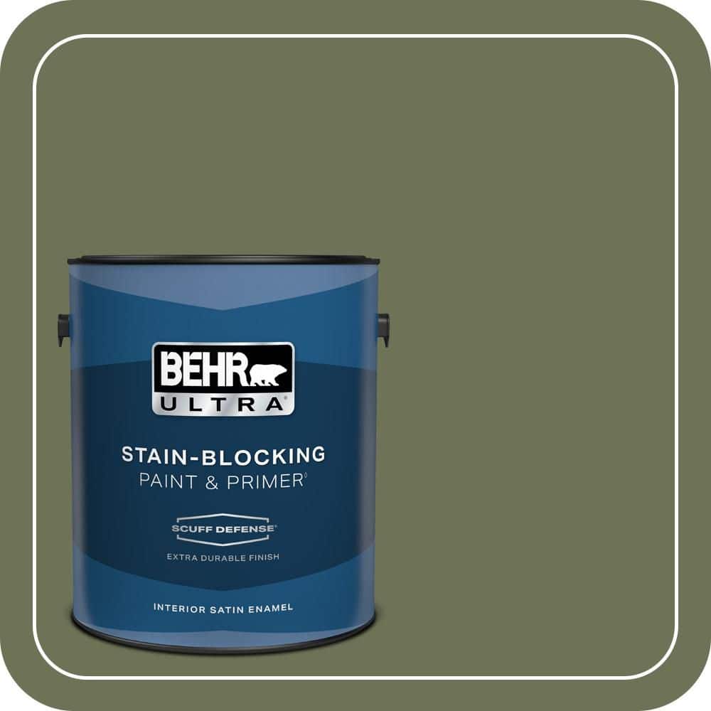 BEHR ULTRA 1 gal. #MQ6-53 Herb Cornucopia Extra Durable Satin Enamel Interior Paint & Primer