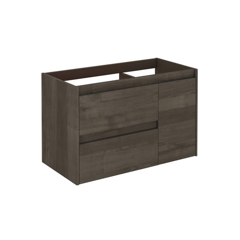 WS Bath Collections Ambra 35.1 in. W x 17.6 in. D x 21.8 in. H Bath Vanity Cabinet Only in Samara Ash