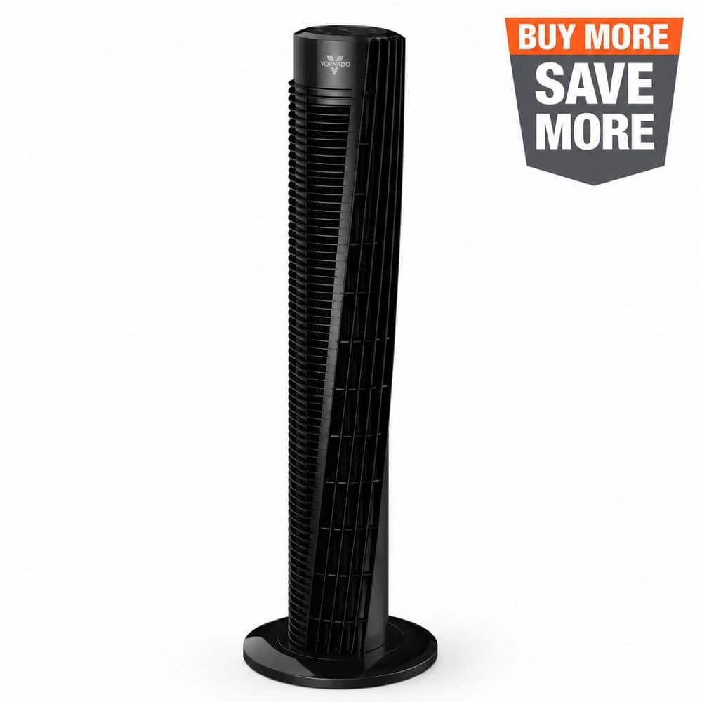 Vornado OSC73 37 in. 3 Fan Speeds Tower Fan 37 in. in Black with Remote Control, Oscillation, and Timer