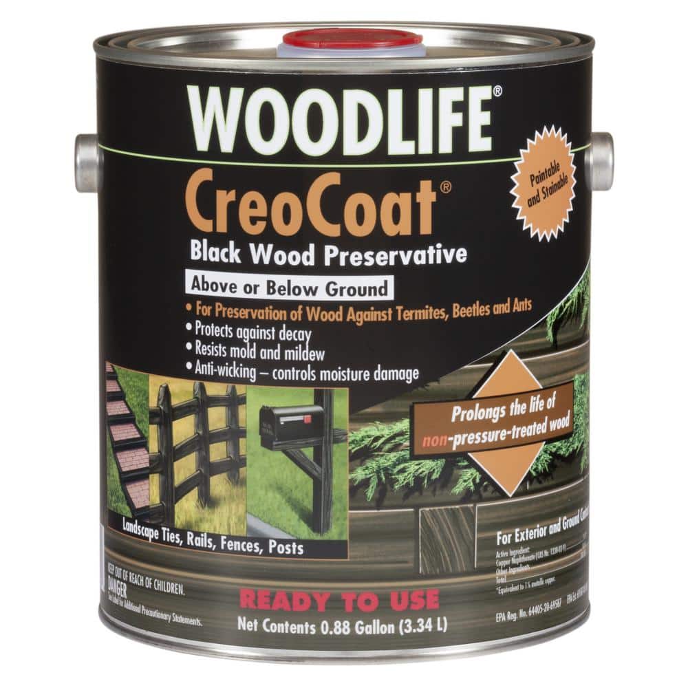 Wolman 0.88 Gallon Creo Coat Black Water-Based Exterior Wood Sealer Preservative