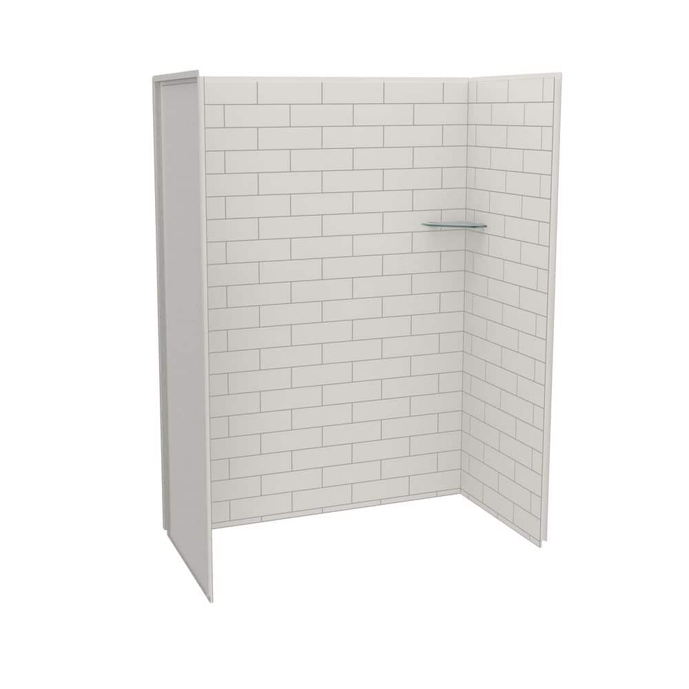 MAAX Utile 60 in. W x 32 in. D x 80 in. H Three piece Direct-to-Stud Composite Alcove Shower Wall Surrounds in Soft Grey (2)