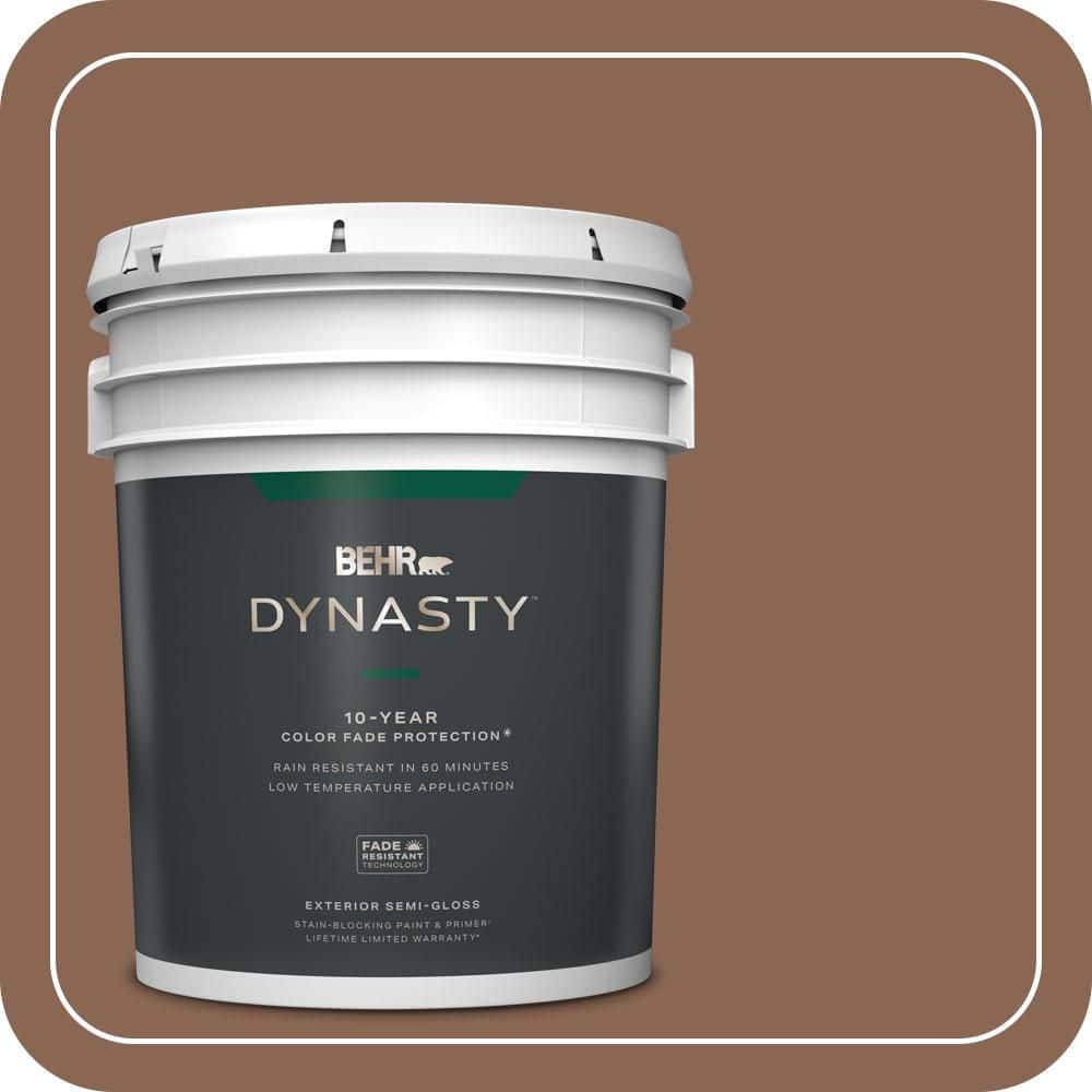BEHR DYNASTY 5 gal. #PPU3-17 Clay Pot Semi-Gloss Exterior Stain-Blocking Paint & Primer