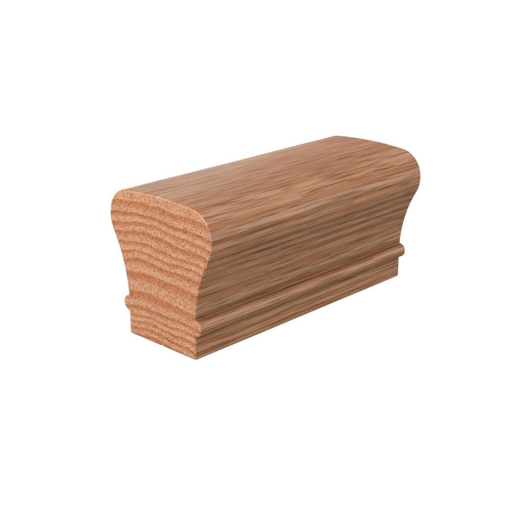 L. J. SMITH STAIR SYSTEMS 0.375 in. D x 2.25 in. W x 144 in. L Unfinished Red Oak Wood Straight Handrail (1)