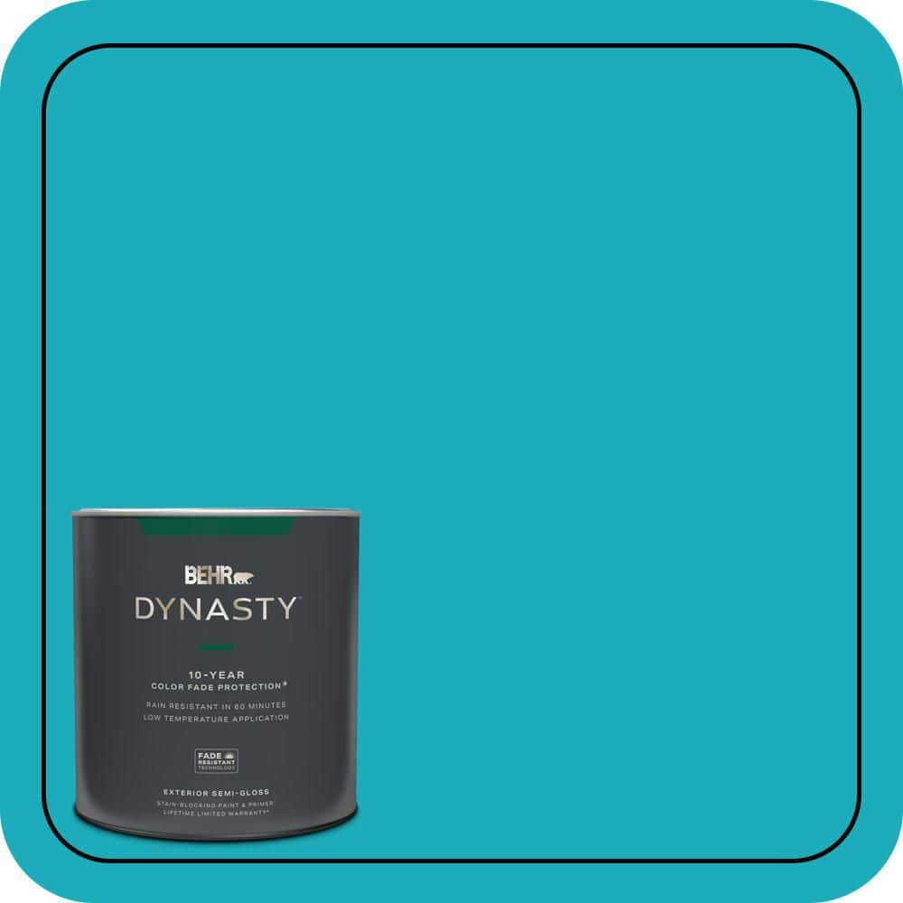 BEHR DYNASTY 1 qt. #P470-5 Placid Sea Semi-Gloss Enamel Exterior Stain-Blocking Paint & Primer