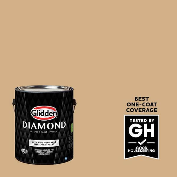 Glidden Diamond 1-gal. PPG1087-5 Cracker Bitz Satin Interior Paint with Primer (2)