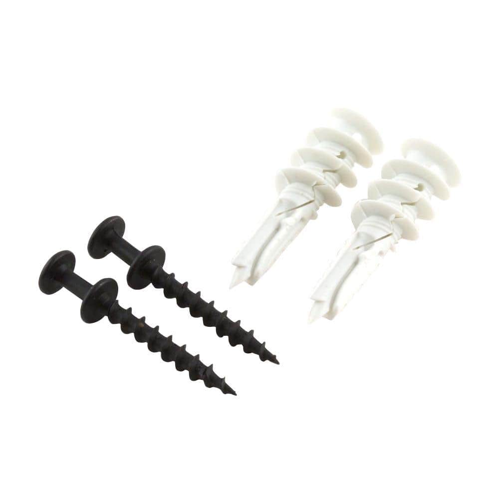 SIMPLE MOUNT 1-1/4 in. Black Double-Headed Bear Claw Hangers and Anchors (2-Pack)