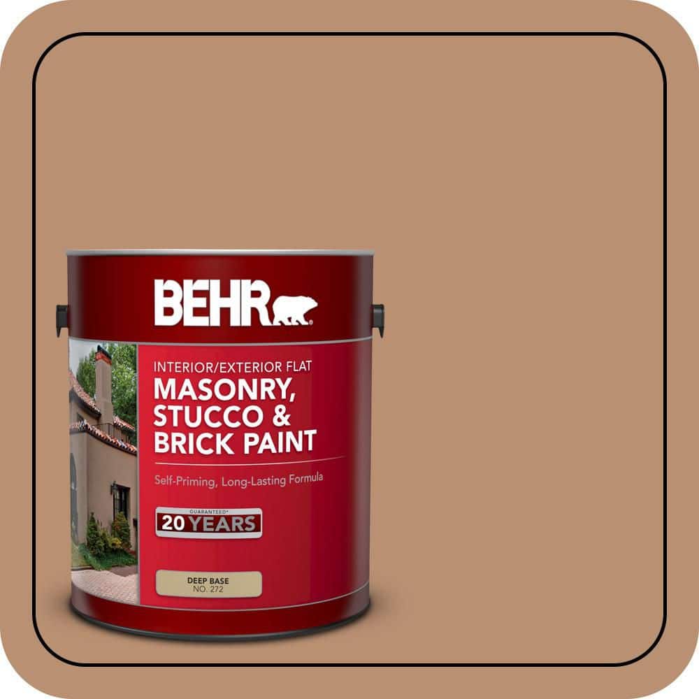 BEHR 1 gal. #S230-5 Sugar Maple Flat Interior/Exterior Masonry, Stucco and Brick Paint (1)