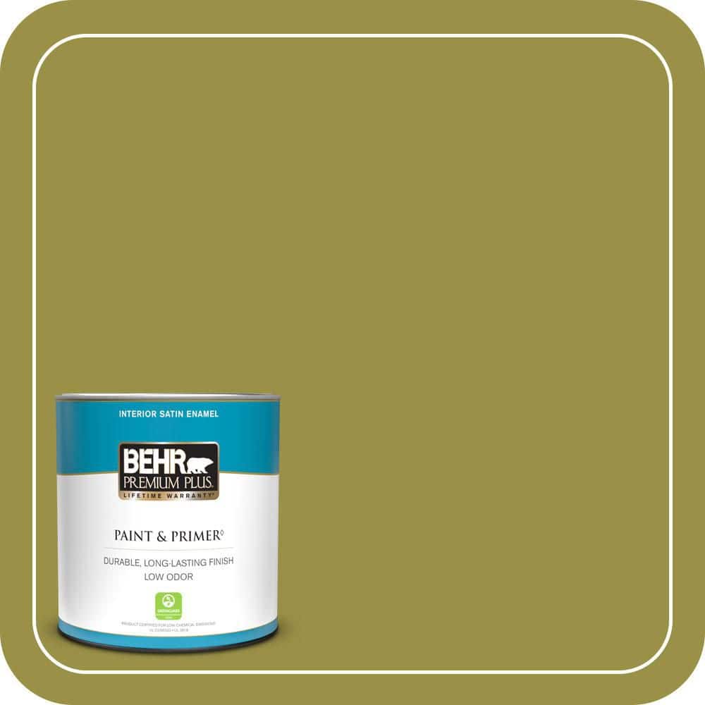 BEHR PREMIUM PLUS Home Decorators Collection #HDC-FL13-8 Tangy Dill Enamel Interior/Exterior Paint & Primer Color Sample