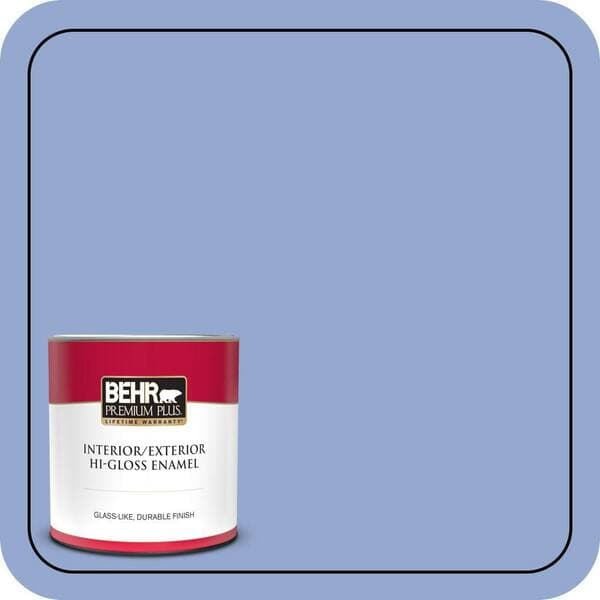 BEHR PREMIUM PLUS 1 qt. #M540-4 Hopeful Dream Hi-Gloss Enamel Interior/Exterior Paint & Primer (2)