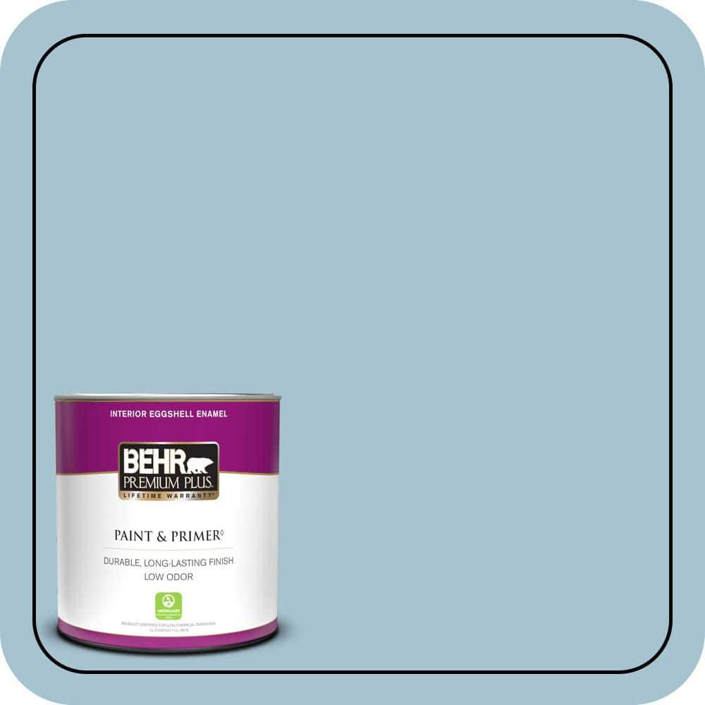 BEHR PREMIUM PLUS 1 qt. #550E-3 Viking Eggshell Enamel Low Odor Interior Paint & Primer (1)