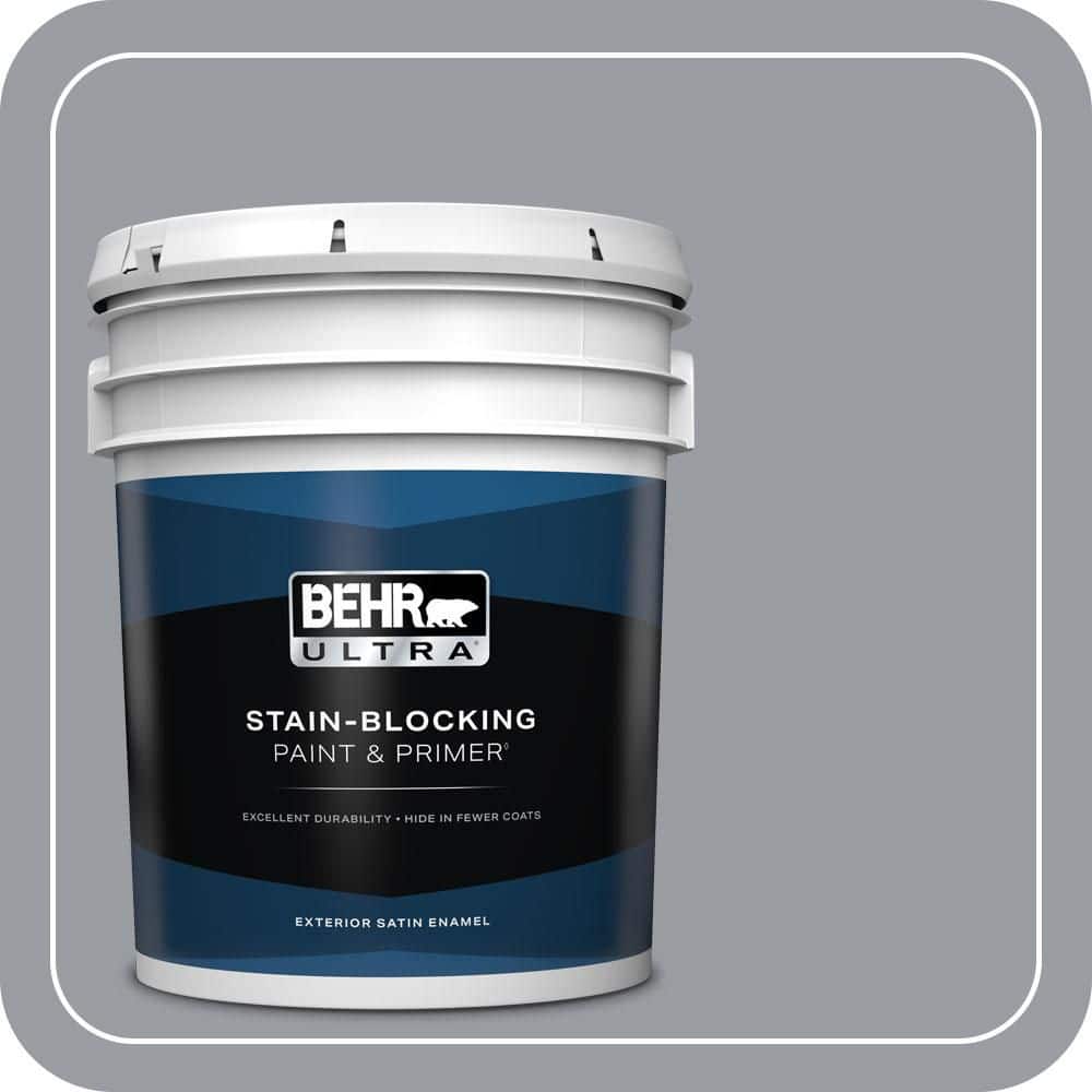 BEHR ULTRA 5 gal. #PPU26-20 Smokey Lilac Satin Enamel Exterior Paint & Primer (1)
