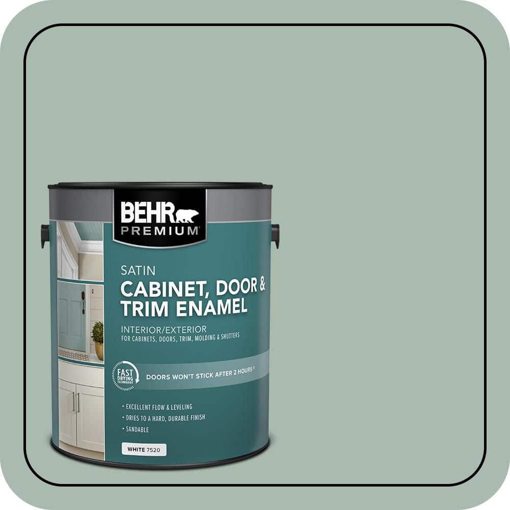 BEHR PREMIUM 1 gal. #PPU11-14 Zen Satin Enamel Interior/Exterior Cabinet, Door & Trim Paint