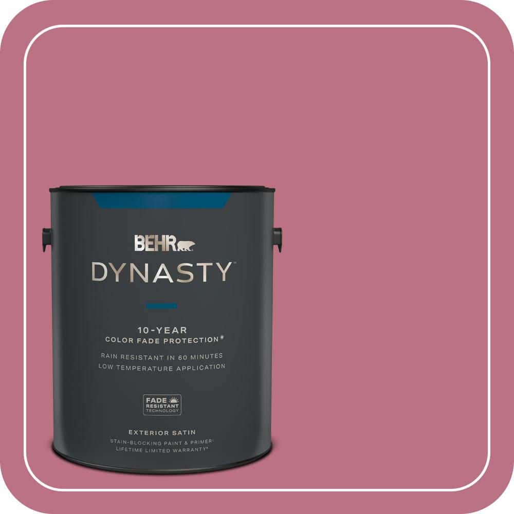 BEHR DYNASTY 1 gal. #MQ1-08 Smell the Roses Satin Enamel Exterior Stain-Blocking Paint & Primer