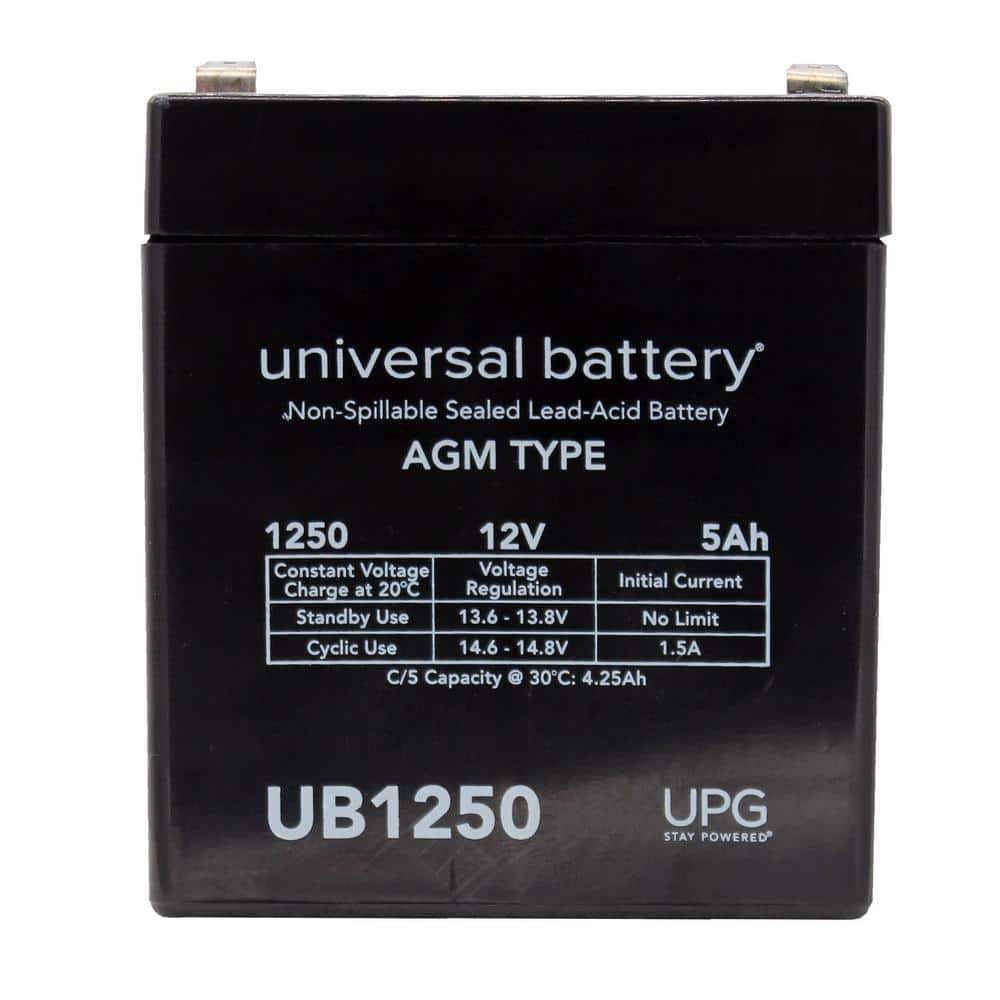UPG 12-Volt 5 Ah F2 Terminal Sealed Lead Acid (SLA) AGM Rechargeable Battery (3)