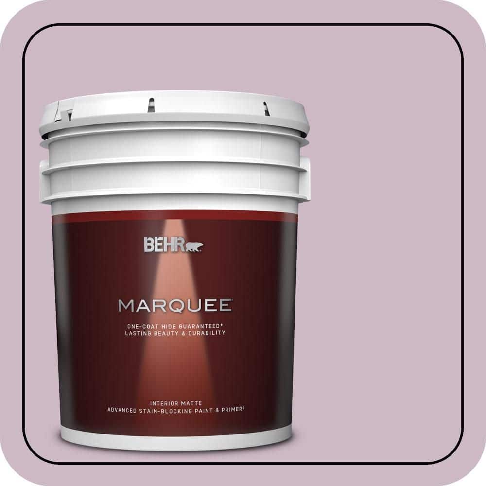 BEHR MARQUEE 5 gal. #S110-3 Queens Violet One-Coat Hide Matte Interior Paint & Primer