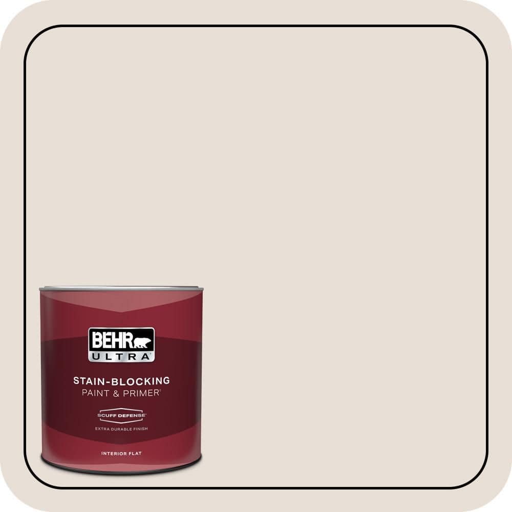 BEHR ULTRA 1 qt. #PPU2-04 Pale Cashmere Extra Durable Flat Interior Paint & Primer
