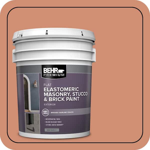 BEHR PREMIUM 5 gal. #M200-5 Terra Cotta Clay Elastomeric Masonry, Stucco and Brick Exterior Paint (2)