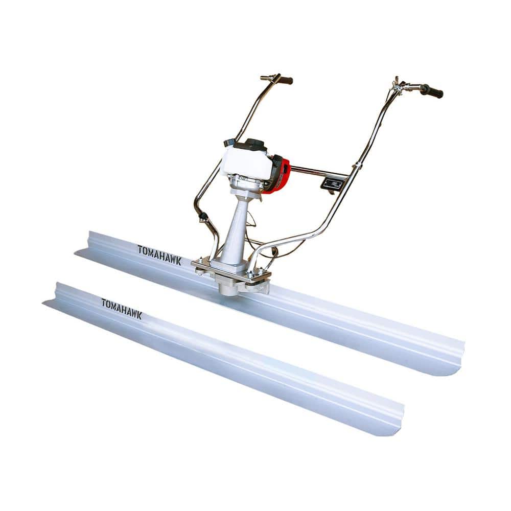 Tomahawk Power Vibrating Concrete Power Screed with 12 ft. and 8 ft. Magnesium Boards and Honda Engine