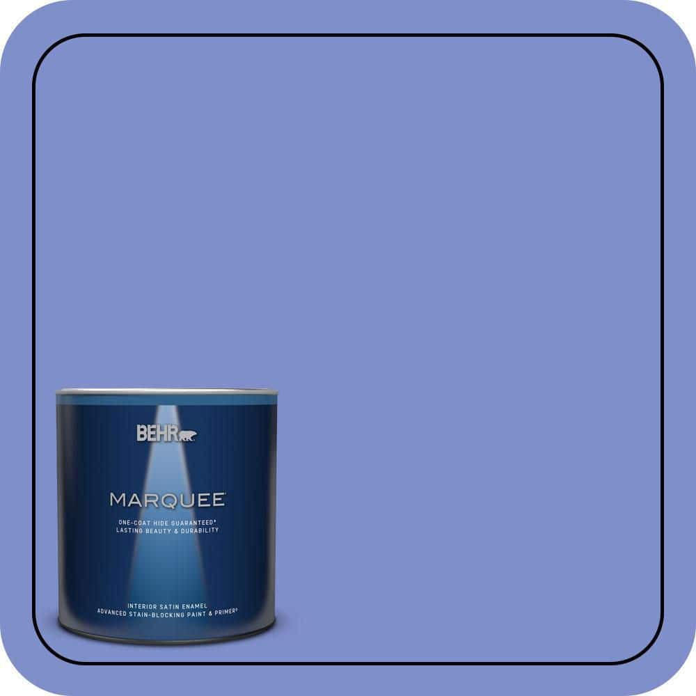 BEHR MARQUEE 1 qt. #P540-5 Pansy Garden Satin Enamel Interior Paint & Primer