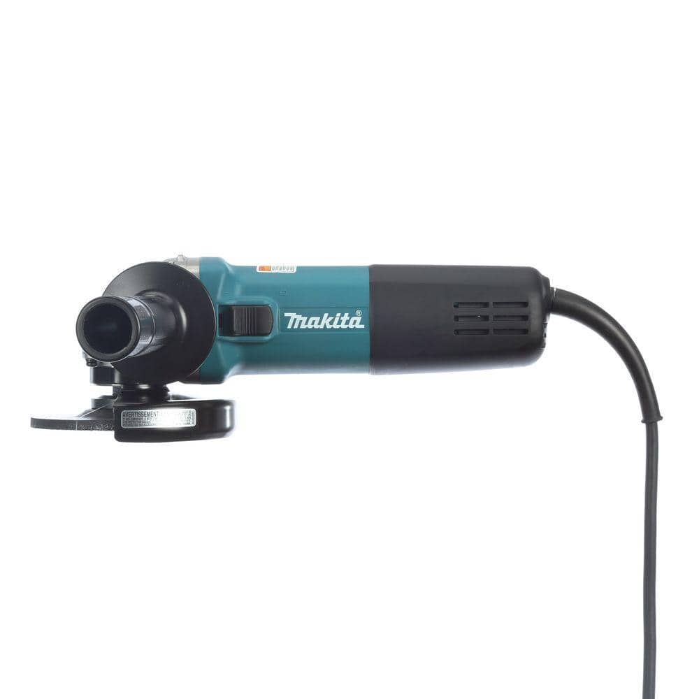 Makita 7.5 Amp Corded 4-1/2 in. Easy Wheel Change Compact Angle Grinder with Grinding Wheel, Wheel Guard and Side Handle (2)