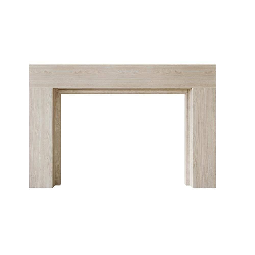 Modern Ember Sabine 80 in. x 54 in. Overall Dims Full Surround Fireplace Wood Mantel 56 in. x 42 in. Interior Opening in Unfinished (2)