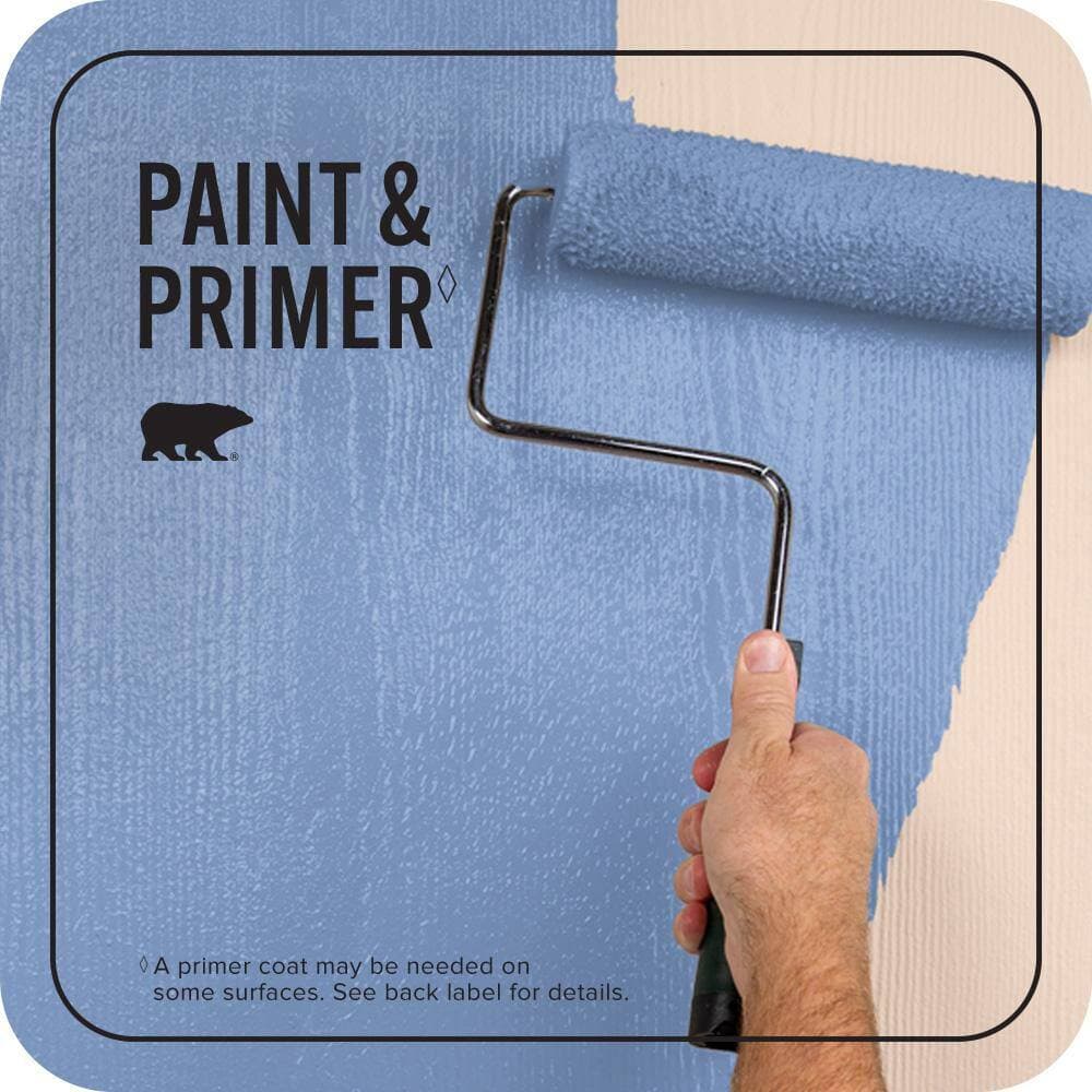 BEHR PREMIUM PLUS 1 gal. #BIC-09 Caribbean Sky Flat Exterior Paint & Primer (2)