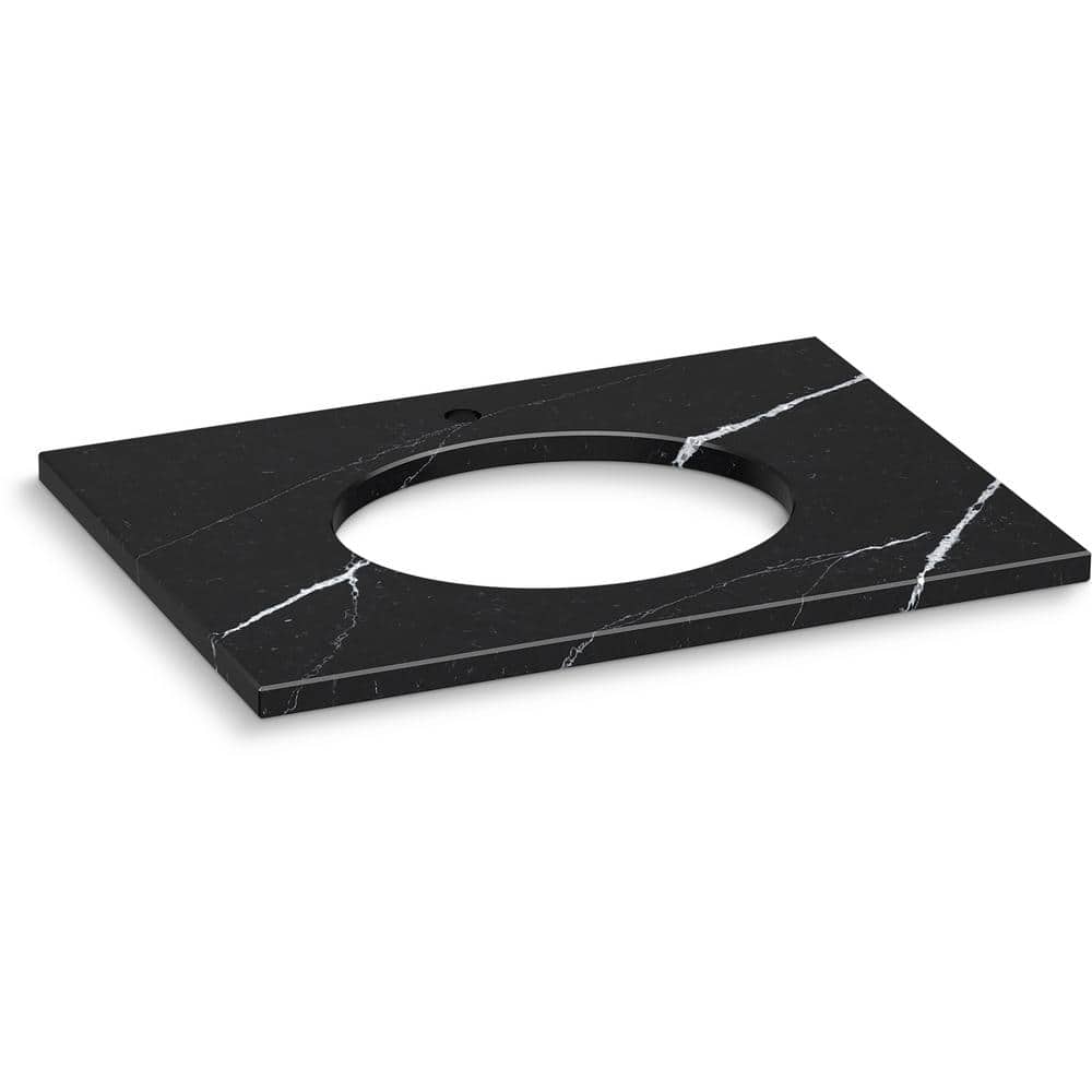 KOHLER Silestone 31 in. W x 22.4375 in. D Quartz Oval Cutout with Vanity Top in Eternal Marquwith (1)
