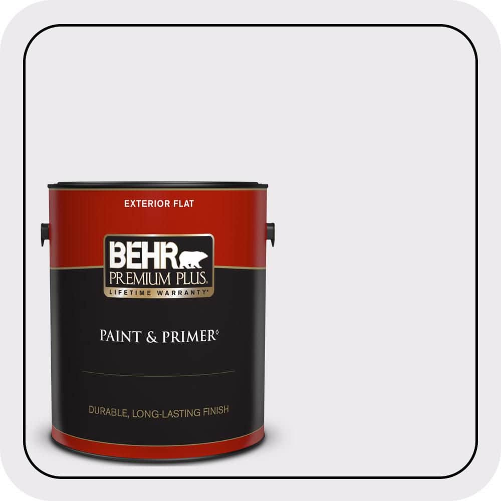 BEHR PREMIUM PLUS 1 gal. #630A-1 Amethyst Cream Flat Exterior Paint & Primer