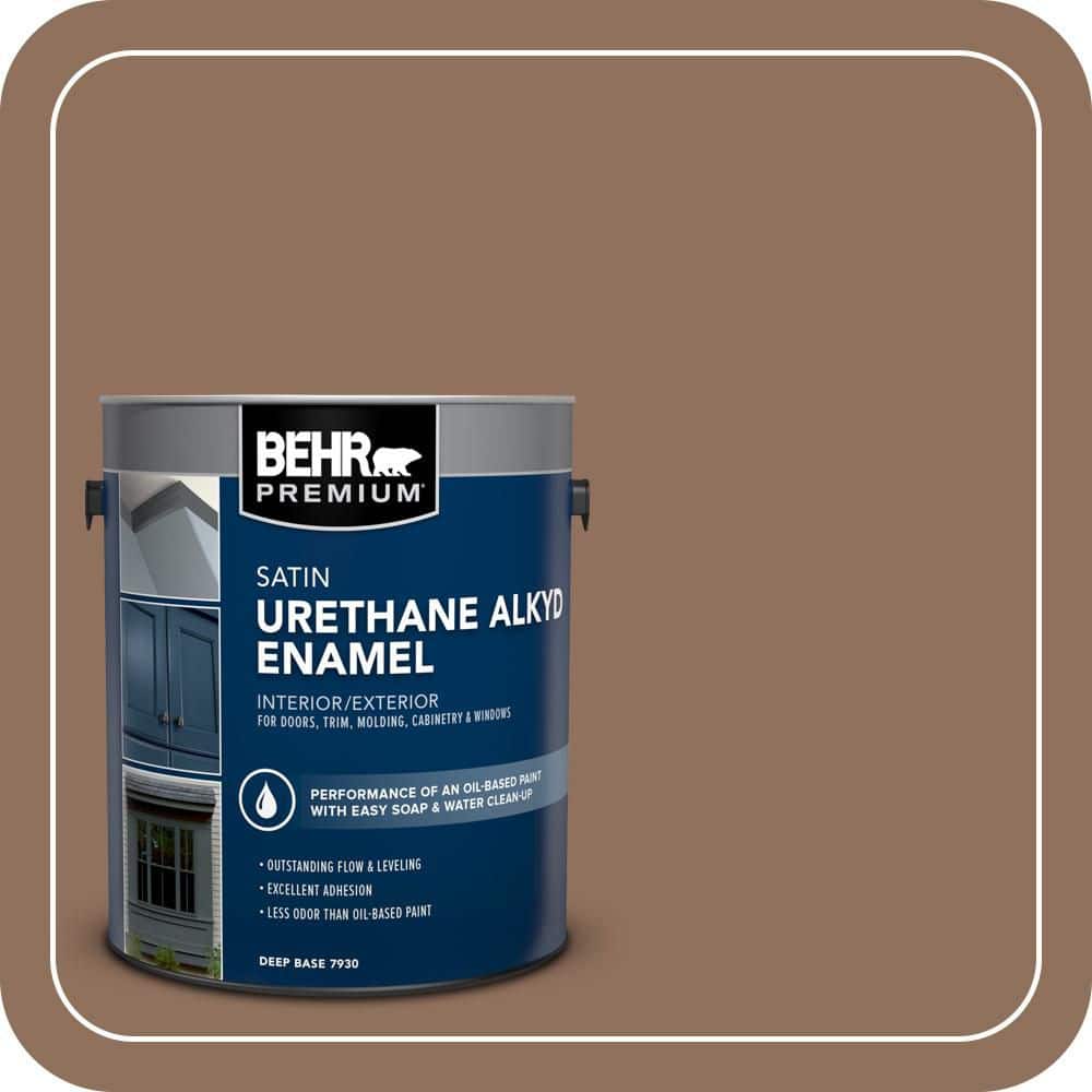 BEHR PREMIUM 1 gal. #N240-6 Wild Mustang Urethane Alkyd Satin Enamel Interior/Exterior Paint