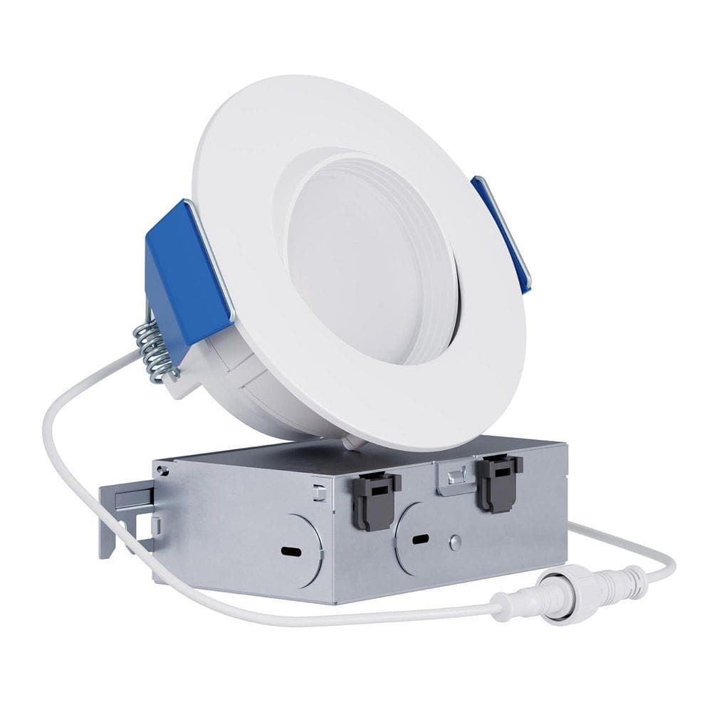 HALO 1-Pack RA 4 in. Integrated LED Recessed Light Trim, 600 Lumens/900 Lumens, 5 Selectable CCT, D2W, 120-Volt, DM (2)